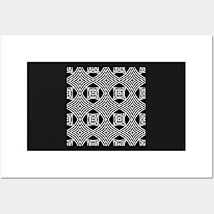 Black and White Pattern Posters and Art